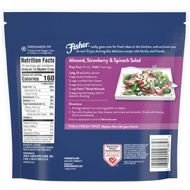 Fisher Sliced Almonds, 10 Ounces, Unsalted, No Preservatives, Naturally Gluten Free, Non-GMO, Keto, Paleo, Vegan Friendly