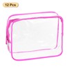 uxcell Clear Toiletry Bag, 12 Pcs PVC Transparent Makeup Bag