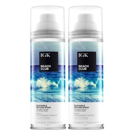 IGK BEACH CLUB Touchable Texture Spray | Hold + Volume + Lightweight | Vegan + Cruelty Free | 5.0 oz (Pack of 2)