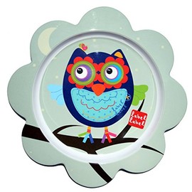 Vital Innovations Label Friends LL-FR5017 Plate Flower Shaped Owl (Boy)