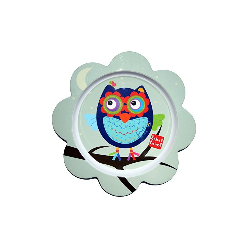 Vital Innovations Label Friends LL-FR5017 Plate Flower Shaped Owl (Boy)