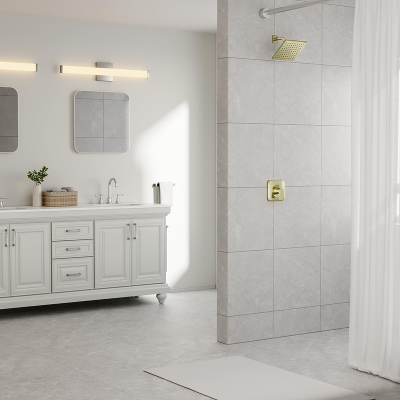 T2472EPBG Genta LX Brushed Gold High-Pressure Balancing Modern Shower Trim,