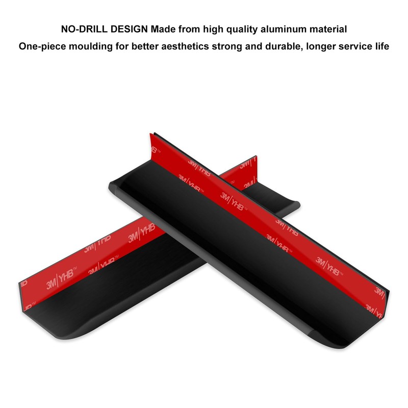 Cekikibi 2 Pack Adhesive Edge Finger Pulls for Cabinets，Kitchen Aluminium