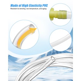 3Ft Drain Hose Extension Fit for Gevi Nugget Opal Ice Maker with 1/5'' ID Draining Hoses, 2Pcs