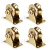 NouraVita 2" V-Groove Wheel Sliding Gate Casters with Brackets Heavy