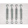 Hook to Eye Turnbuckle Galvanised Open Body Straining Screws x4