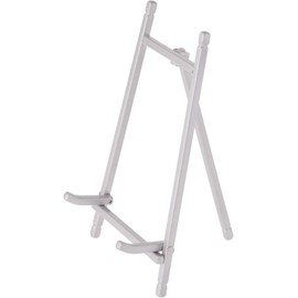 Bard's Satin Silver-Toned Metal Easel, 7.25" H x 4" W x 4.5" D, Pack of 2