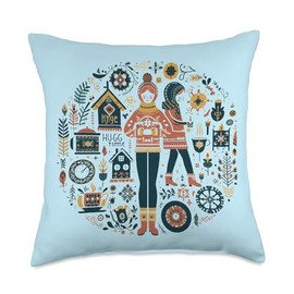 Hygge Time - Enjoying Simple Things in Life Throw Pillow