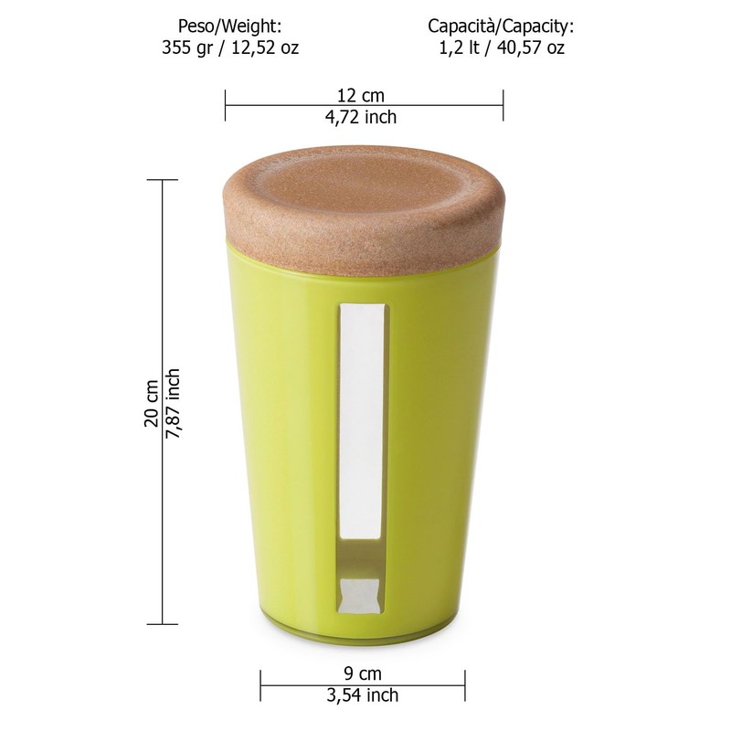 omada Design - 1.25 lt jar - Plastic and wooden