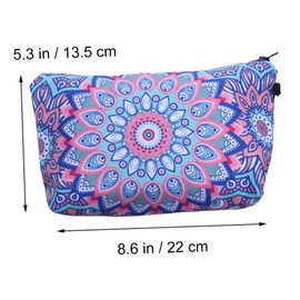 TOVINANNA Toiletry Bag for Travel Quilted Makeup Bag Mandala Flower Women Makeup Pouch Organizer