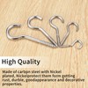 SZSLMY Pack of 115 Screw Hooks, Stainless Steel Ceiling Hooks,