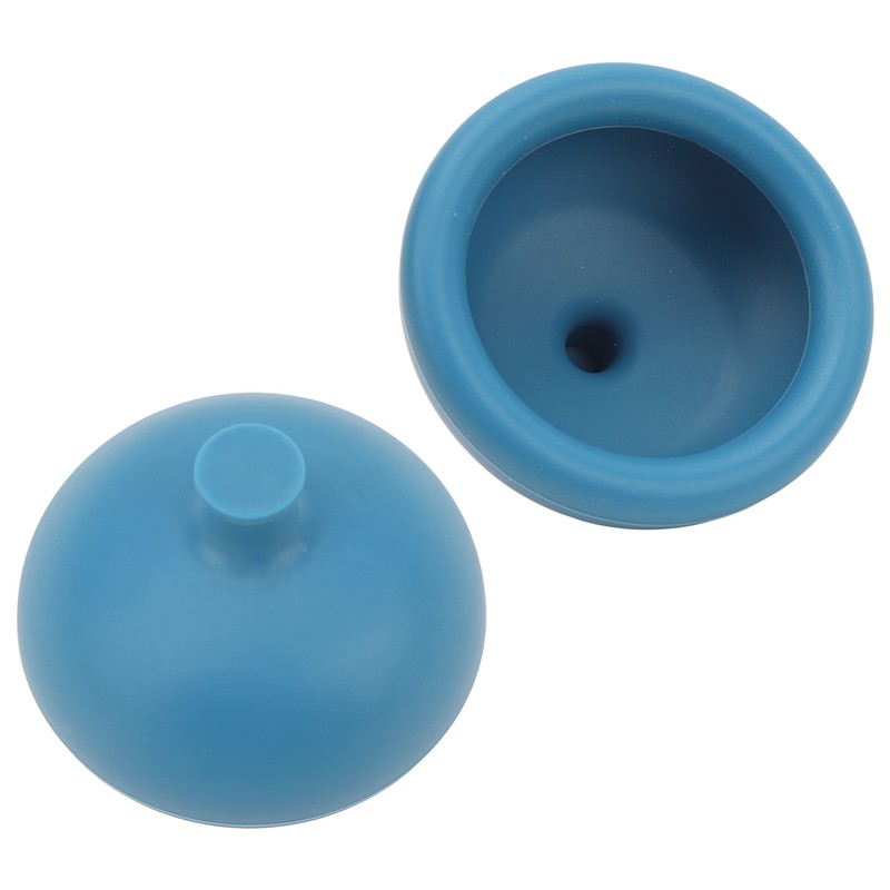 Blue Silicone Palm Chest Percussion Cup Pressure Drum Massage Chest
