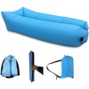 Inflatable Lounger, Lazy Air Sofa with Headrest Waterproof Couch Bed