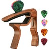 Capotraste Hekyip para Guitarra con Soporte para Púas, 6 Púas