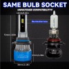 AUIMSOCO 4x 9005+9006 LED Combo Lights Bulbs High Low Beam