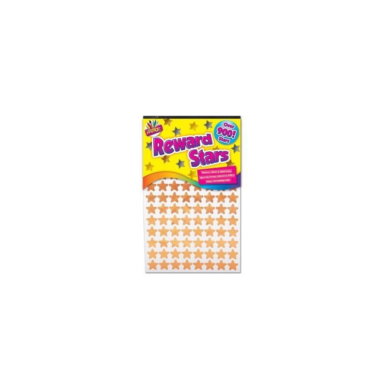 600 x Reward Star Stickers Silver Gold Bronze Home School