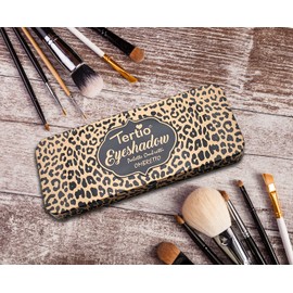 Professional Makeup Lidschatten-Palette, hochpigmentiert, 12 Farbtöne, matt, Perlglanz, Metallic, Satin und schimmernd, Metalletui mit Tiermotiv