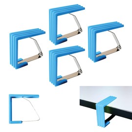 4 Pcs Steel Tablecloth Clips, Spring Table Cloth, Outdoor Picnic Party Hooks Tablecloth Clips Clamps Clips for Outdoor Tables Garden Outdoor Weather Resistant (Blue)