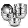 Hpmjz 10 Pack 24 oz Stainless Steel Bowls Soup Bowl,