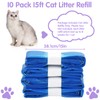 Xrten Litter Refills Bag,Blue Garbage Bags,10 Pack 15 Ft Replacement,Suitable