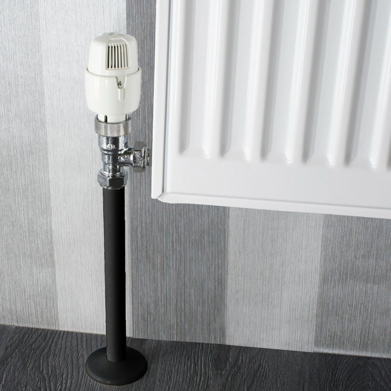 Black Radiator Pipe Covers & Sleeves, 6 Pack 200mm x