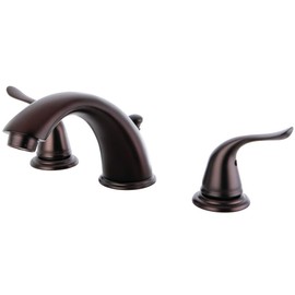 Kingston Brass KB2965YL Yosemite Widespread Two Handle Lavatory Faucet, Oil Rubbed Bronze, 5-3/4 inch in Spout Reach, Oil Rubbed Bronze