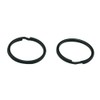 Amanaote Metal Black 0.8" Key Ring Chain Split Ring Pack