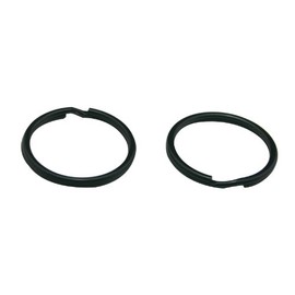 Amanaote Metal Black 0.8" Key Ring Chain Split Ring Pack of 50