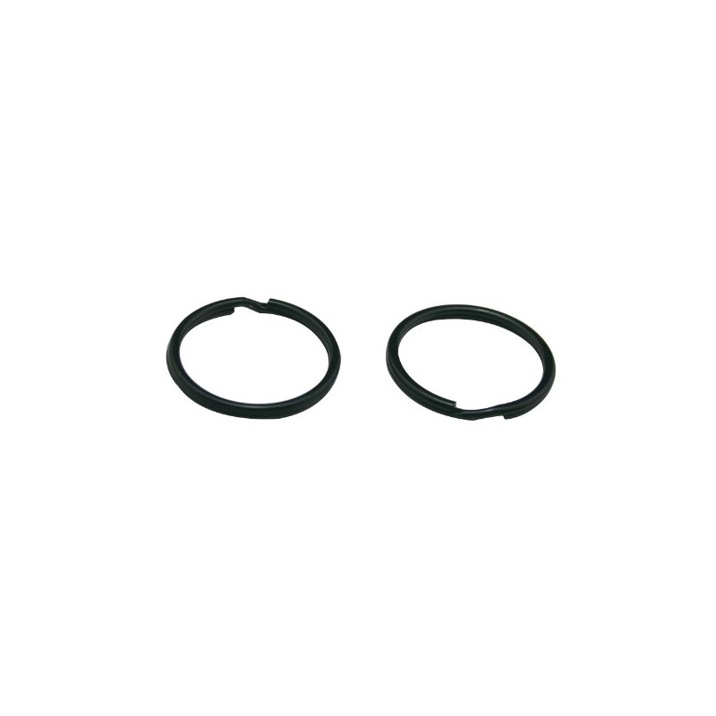Amanaote Metal Black 0.8" Key Ring Chain Split Ring Pack