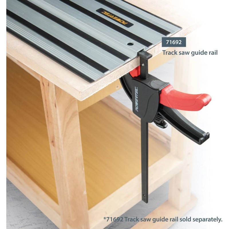 POWERTEC 8-3/4 in. Tracksaw Track Guide Rail Clamp for Circular