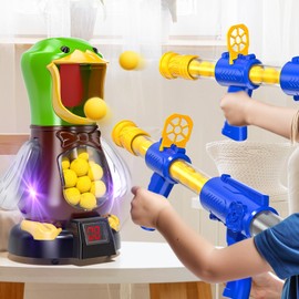 JUKUDAHU Duck Shooting Toys for Kids 3 4 5 6 7 8 Year Old - Movable Shooting Game with 36 Balls, 2 Air Pump Toy Indoor and Outdoor, Competition Game Gifts for Boys and Girls Ages 5 6 7 8 9 Years Old