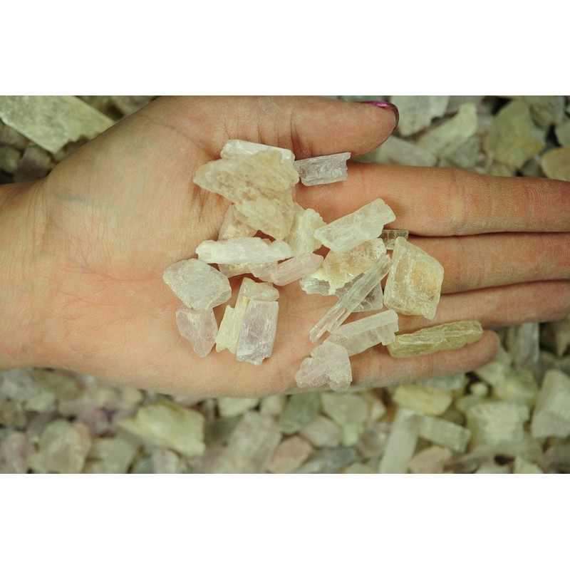 Fantasia Materials: 3 lbs Kunzite Rough Stones from Pakistan
