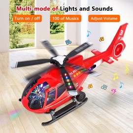 ele ELEOPTION Airplane Toy Infrared Remote Control Plane Toys Helicopter with Lights and Music Aeroplane Toys for 3 4 5 6 7 8 Year Old Boys Girls Kids Gift White