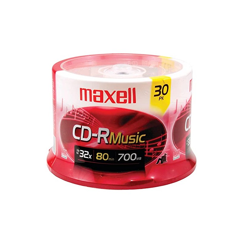 Maxell 30-Pack Music 80x / 700MB CDR Media for Audio