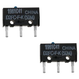 ZCZQC D2FC-F-K - Micro interruptor de mouse, 2 piezas D2FC-F-K (50 m) microinterruptores de mouse azul