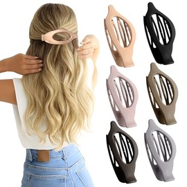 Horquillas planas Para Cabello, Pasadores Mujer, Cómodas Pinzas para el Cabello planas y Curvas, Adecuado para Cabello Grueso y Fino, Adecuado para Mujeres y Niñas (6 Piezas C)