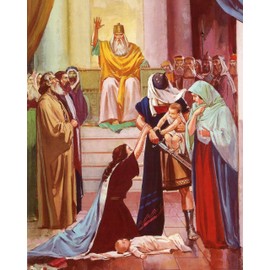 Catholic print picture - KING SOLOMON P - 8" x 10" ready to be framed