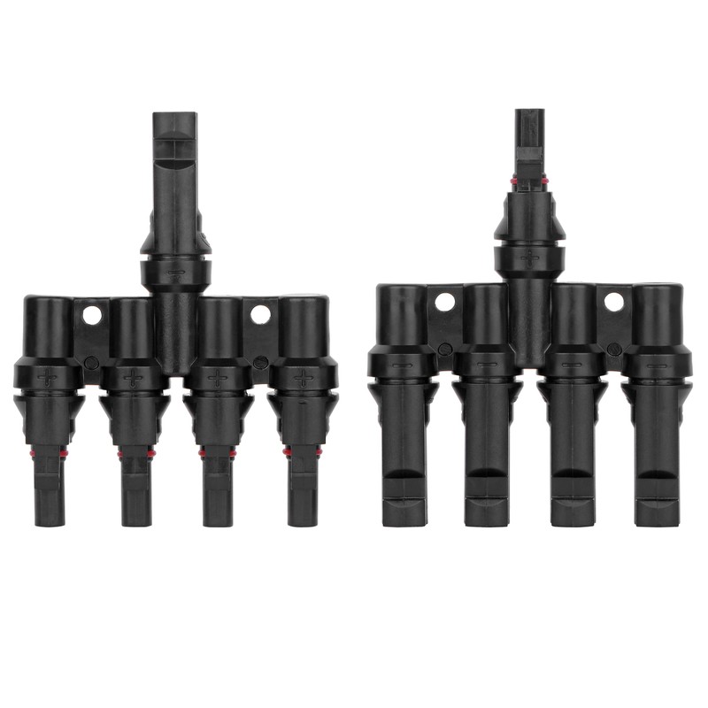 Solar Panel Connector 4 Way Branch MMMF/FFFM - DIY Mount