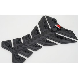 REVSOSTAR 3D Black Rubber Side Tank Pad Protector, Anti Slip sticker, Tank Side Traction Pad, Gas Cap, Fuel Cap Decal,Tank Protector for GSXR 600 750 (2006 2007)