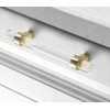 CONPHERON 2 Pcs Cupboard Pulls Handles Crystal Acrylic Cabinet Pull