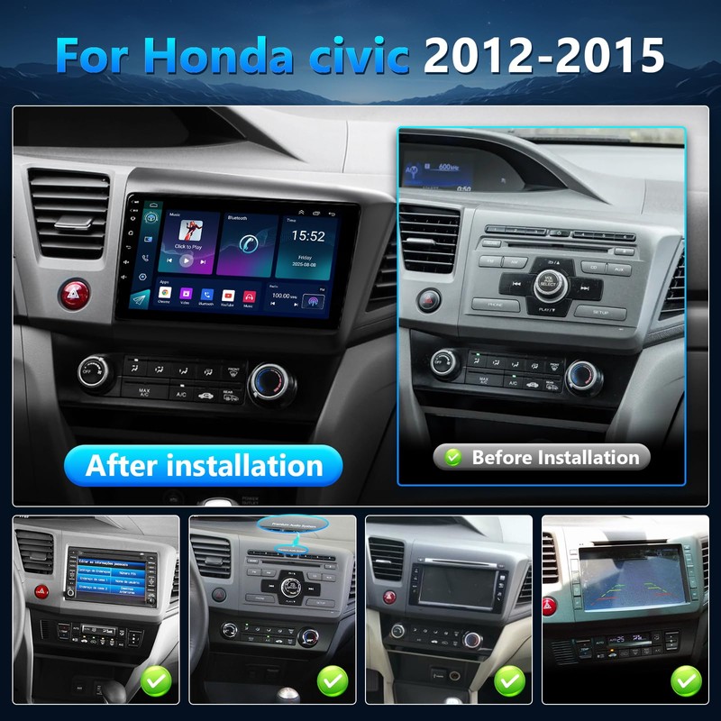 XGU Car Play Stereo for Honda Civic 2012 2013 2014
