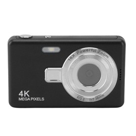 Digital Camera, 12MP 1080P Vlogging Camera Compact Camera with 16X Zoom Auto Focus Point and Shoot Cameras for Kids Adults Beginners (Black)