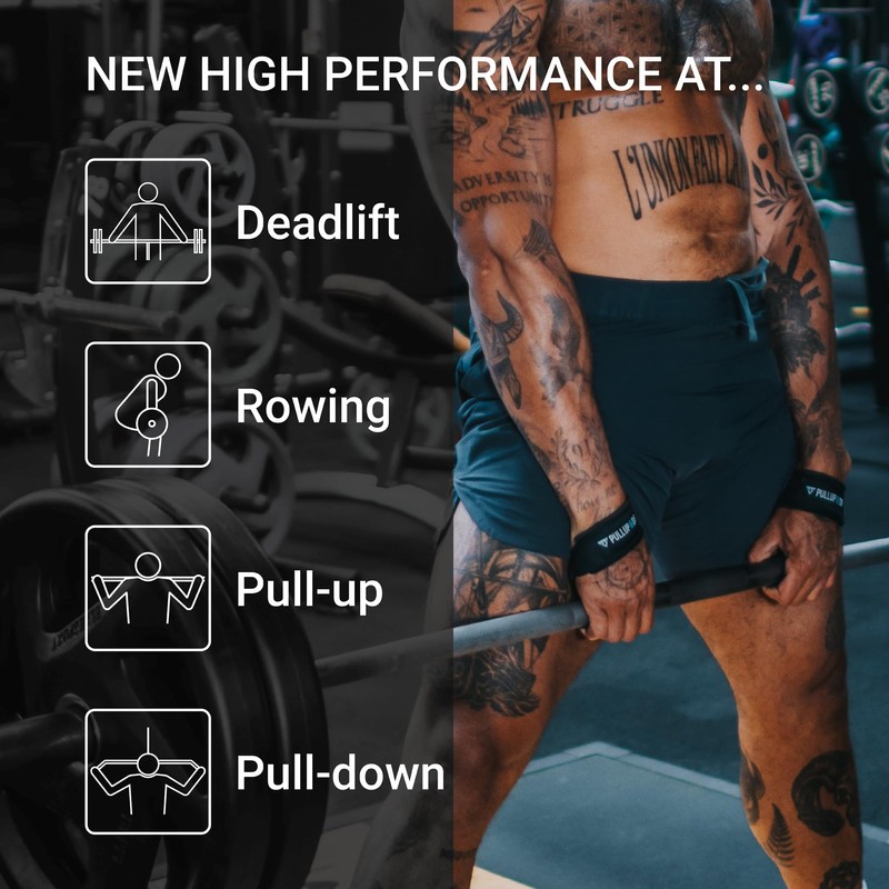 PULLUP & DIP Weight Lifting Straps for Weight Training, Padded