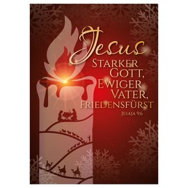 Christliche Weihnachtskarten mit Umschlag Set 10 Stück - Jesaja 9:6, 10er Set A6 Weihnachts Klappkarten, Kleine Weihnachtskarten mit Umschlägen, Christian Christmas Cards von Just Cards