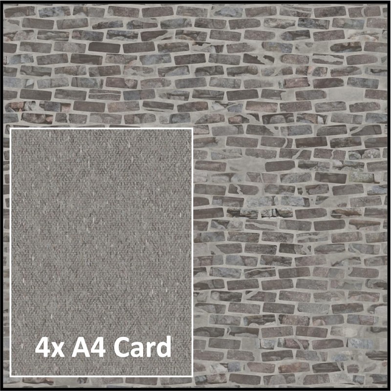 Real Stone Wall Scenery Sheet for Model Railways, Dioramas &