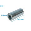 12 x Galvanised Steel Threaded Sleeves, Sturdy Thread Insert, Ideal