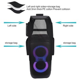 Yaowanguan Partybox Stage 320 Protective Case for JBL Partybox Stage 320 Portable Bluetooth Speaker, Party Box Stage 320 Bag Dust Cover Accessories, Black