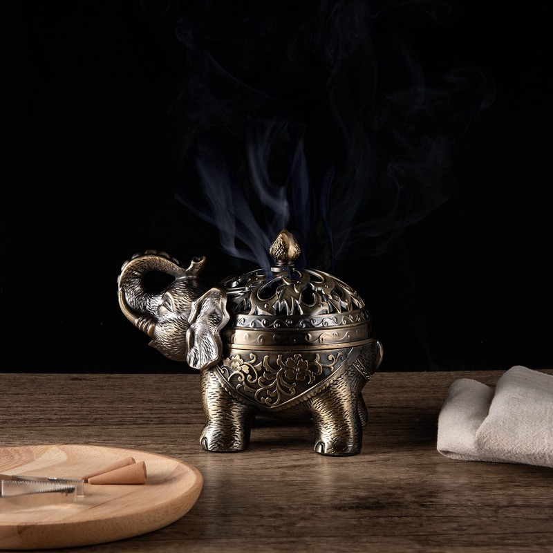 Feyarl Incense Burner Incense Burner Incense Holder Alloy Interior Figurine