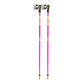 LEKI Spitfire 3D Lightweight Aluminum Ski Poles for Alpine Skiing - Neonmagenta-Neonyellow-Berry - 110 cm