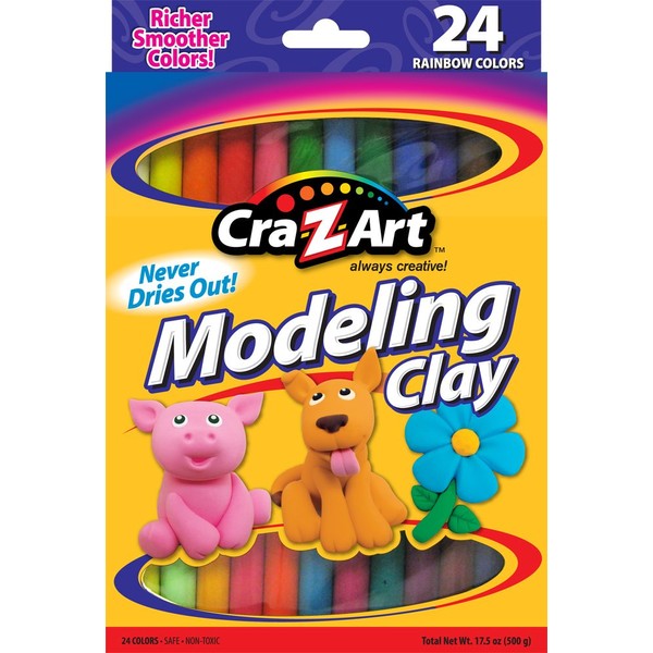 Cra-Z-Art Modeling Clay, 17.5 oz, 24 Count (10901)